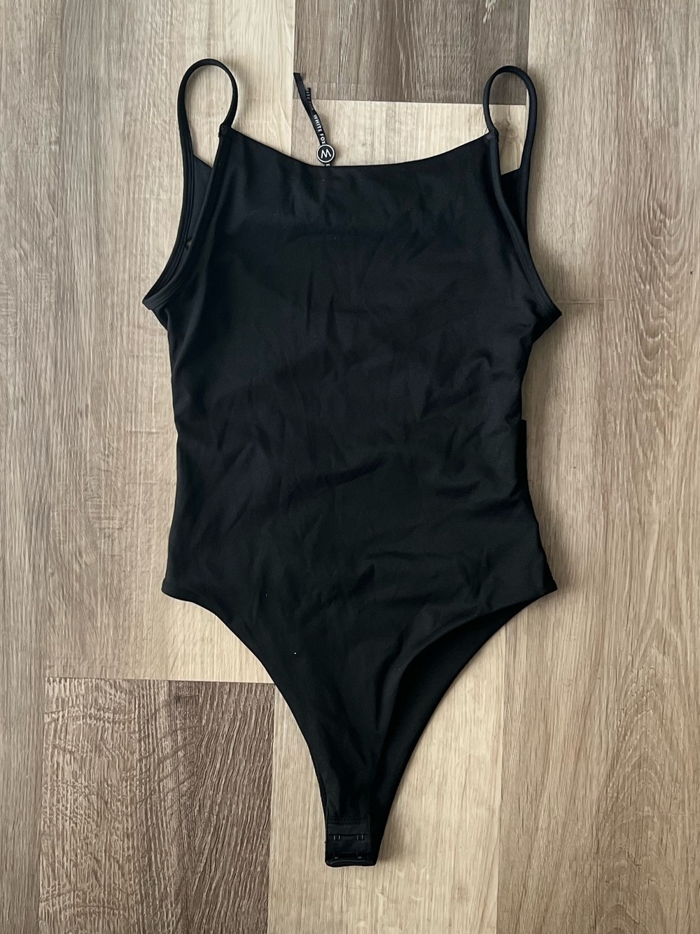 White Fox Black Cut-Out Black Bodysuit in size XS NWOT - Picture 3 of 11